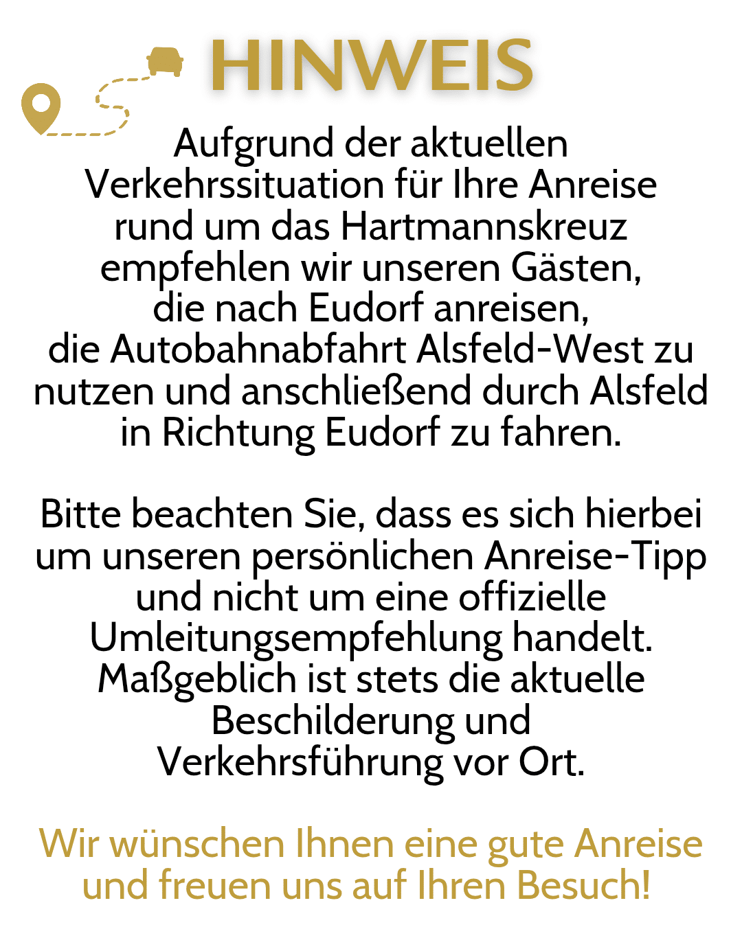 Schmiede Baustelle Hinweis
